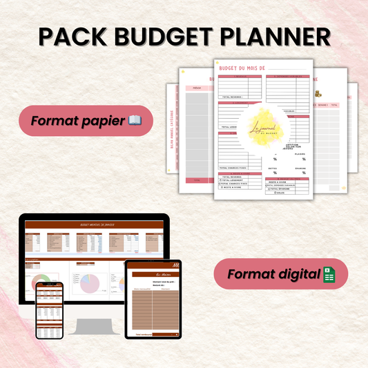 Pack budget planner - Digital & Papier 📖
